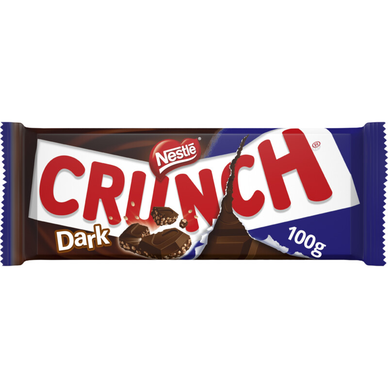 Een afbeelding van Nestlé Crunch pure chocolade reep