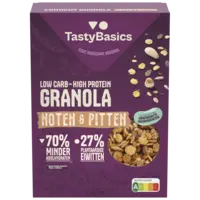 TastyBasics Low carb-high protein granola noten