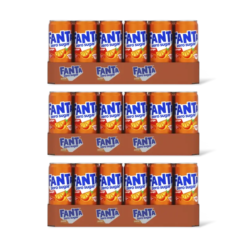 Fanta Orange Zero Sugar 3-tray pakket
