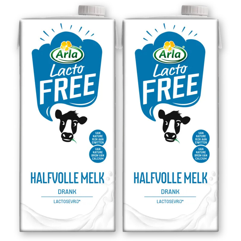 Arla Lactofree halfvolle melk 2-pack