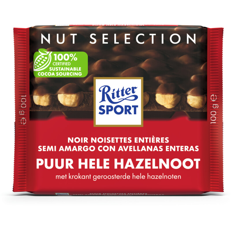 Een afbeelding van Ritter Sport Puur hele hazelnoot