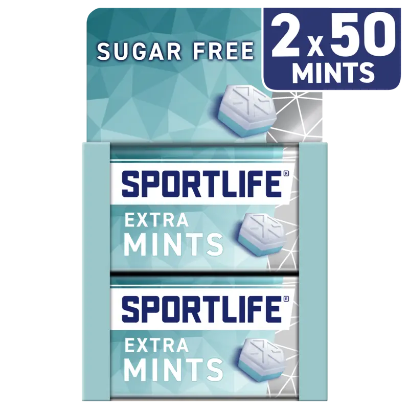 Sportlife Extramint sugar free mints 2-pack