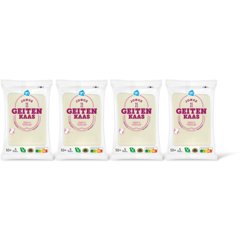 AH Jonge geitenkaas 50+ plakken 4-pack