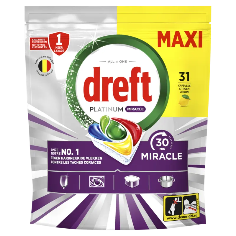 Dreft Platinum miracle maxi vaatwascapsules