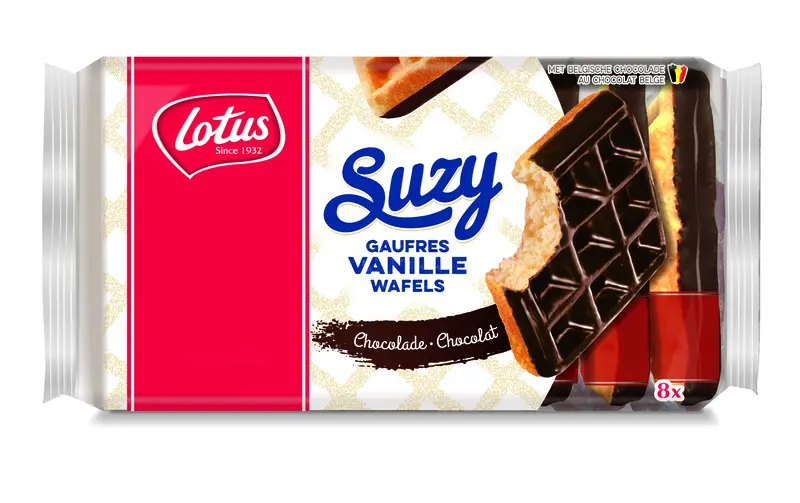 Lotus Vanille wafels chocolade bel