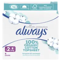 Always Organic cotton long maandverband