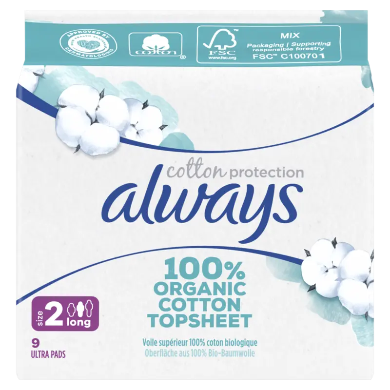 Always Cotton Protection Long Maandverband