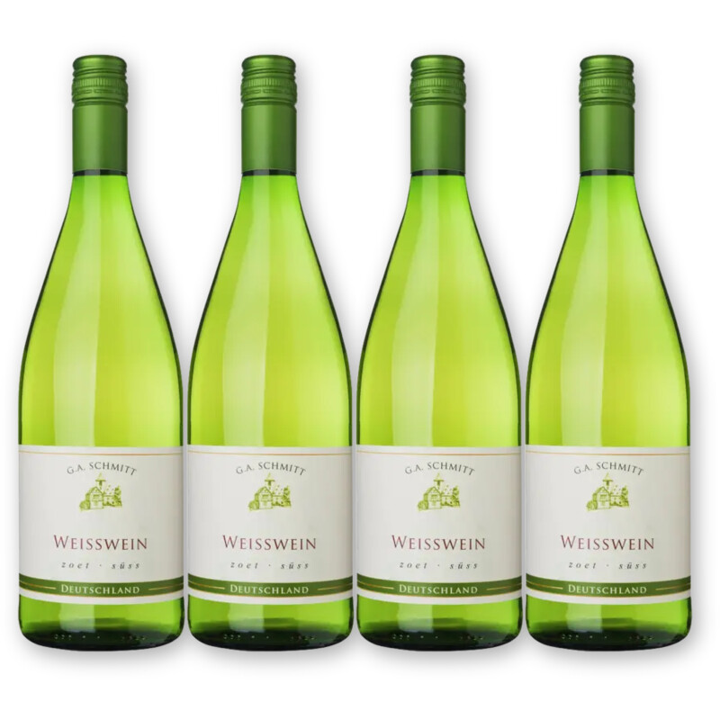 G.A. Schmitt G.A. Schmitt Weisswein 4 flessen