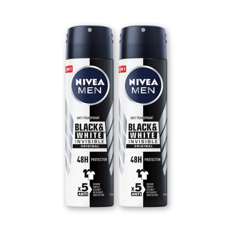NIVEA Men black & white original deo spray 2pk