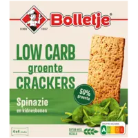 Bolletje 50% groente crackers spinazie