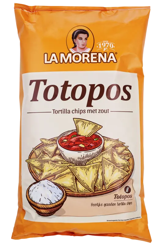 Totopos tortilla chips met zout