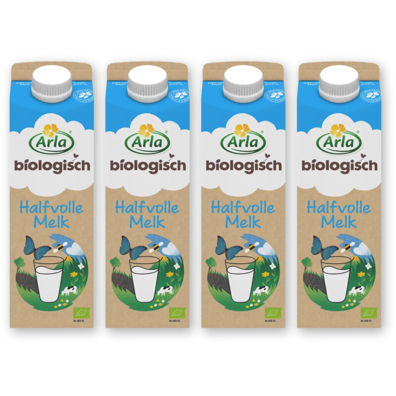 Arla Biologisch halfvolle melk 4-pack