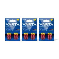 Varta Longlife max P AAA alkaline batterij 3pk