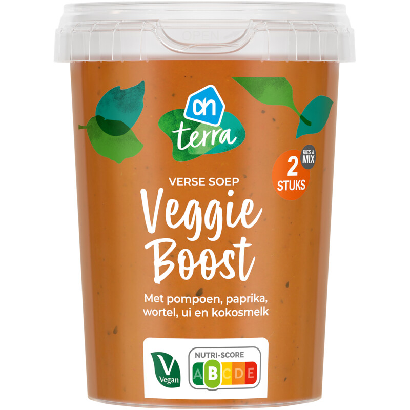 Een afbeelding van AH Verse soep veggie boost met pompoen