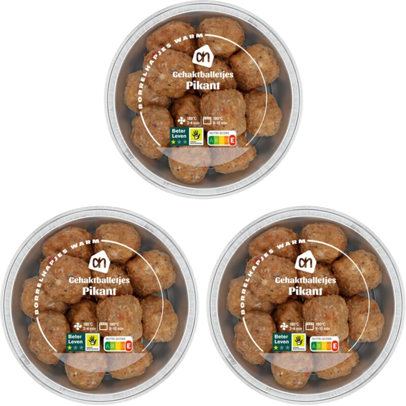 Een afbeelding van AH Gehaktballetjes pikant 3-pack