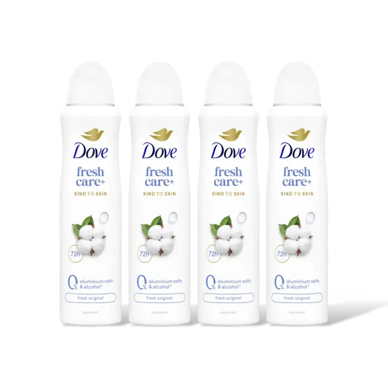 Dove Original 0% deodorant spray 4-pack