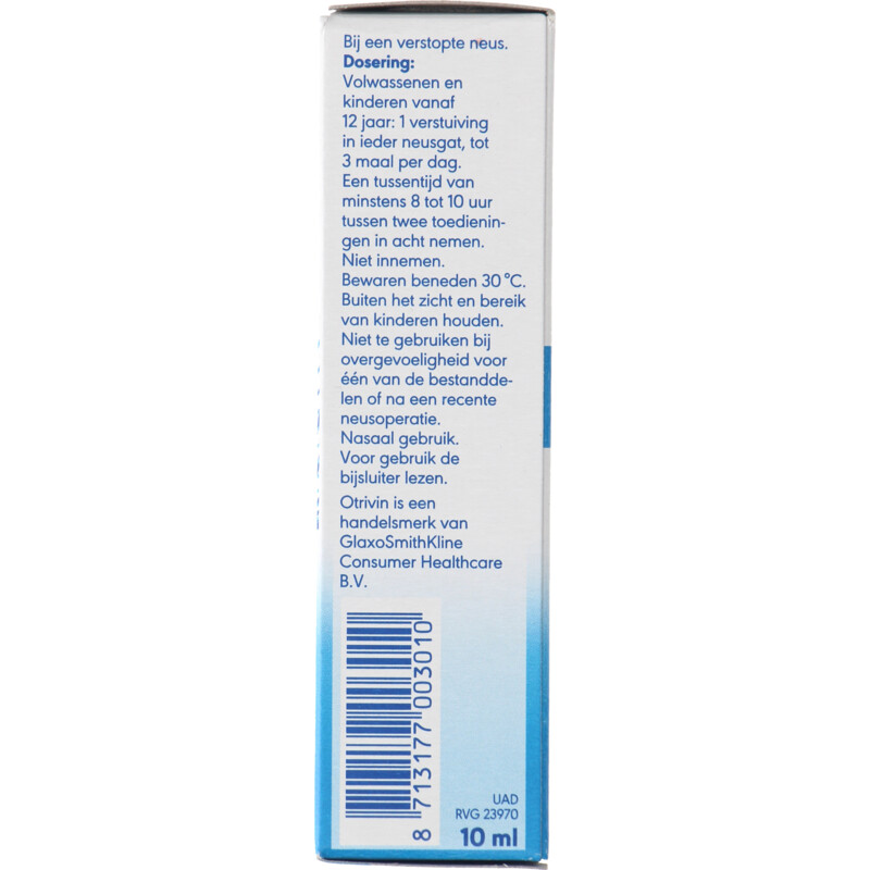 Een afbeelding van Otrivin XylometazolineHCI 1 mg/ml neusspray