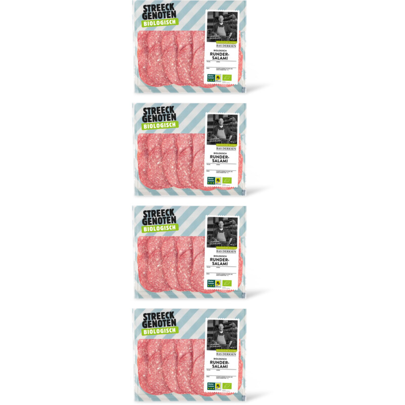 Streeckgenoten Biologische rundersalami 4-pack