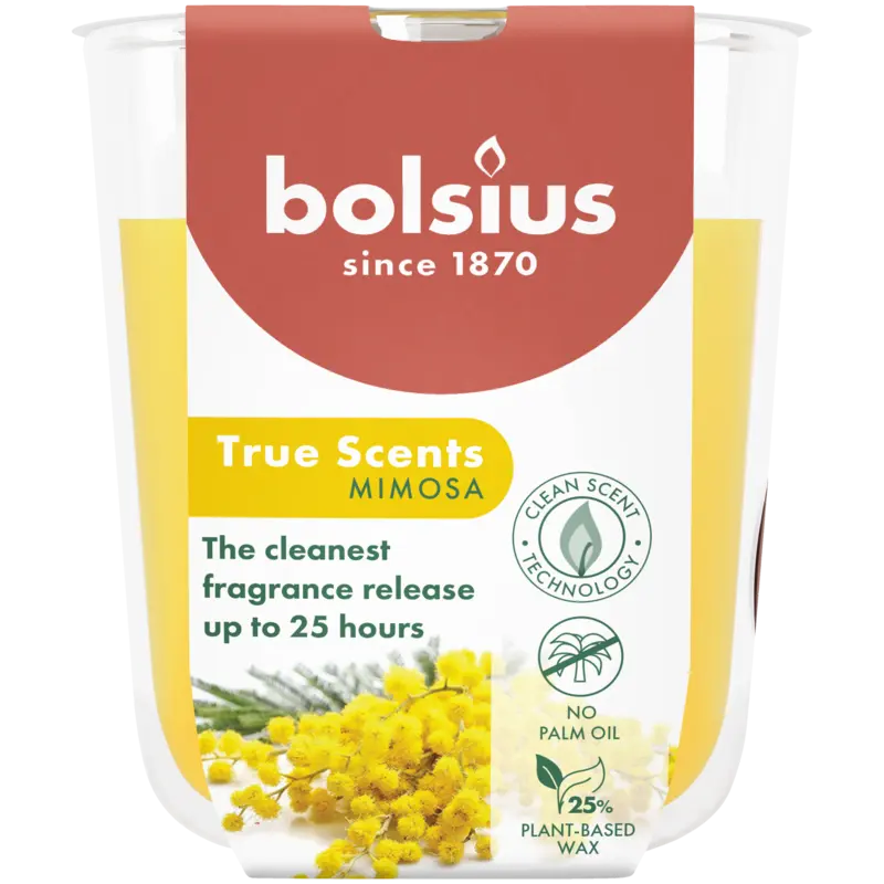 Bolsius True scents geurglas mimosa 8cm