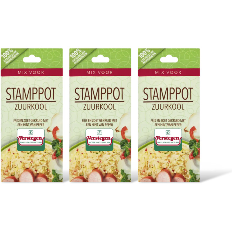 Verstegen Kruidenmix voor stamppot zuurkool 3-pack