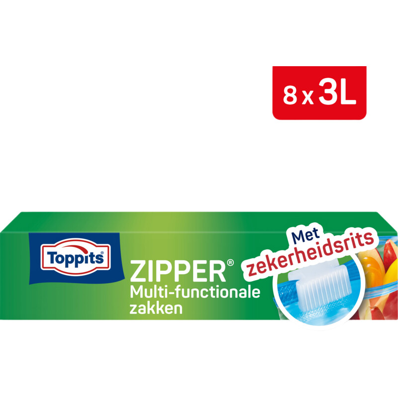 Toppits Zipper multi-functionele zakken 3 liter