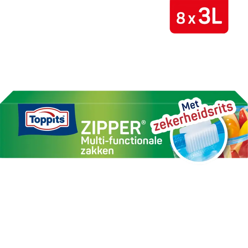 Toppits Zipper multi-functionele zakken 3 liter
