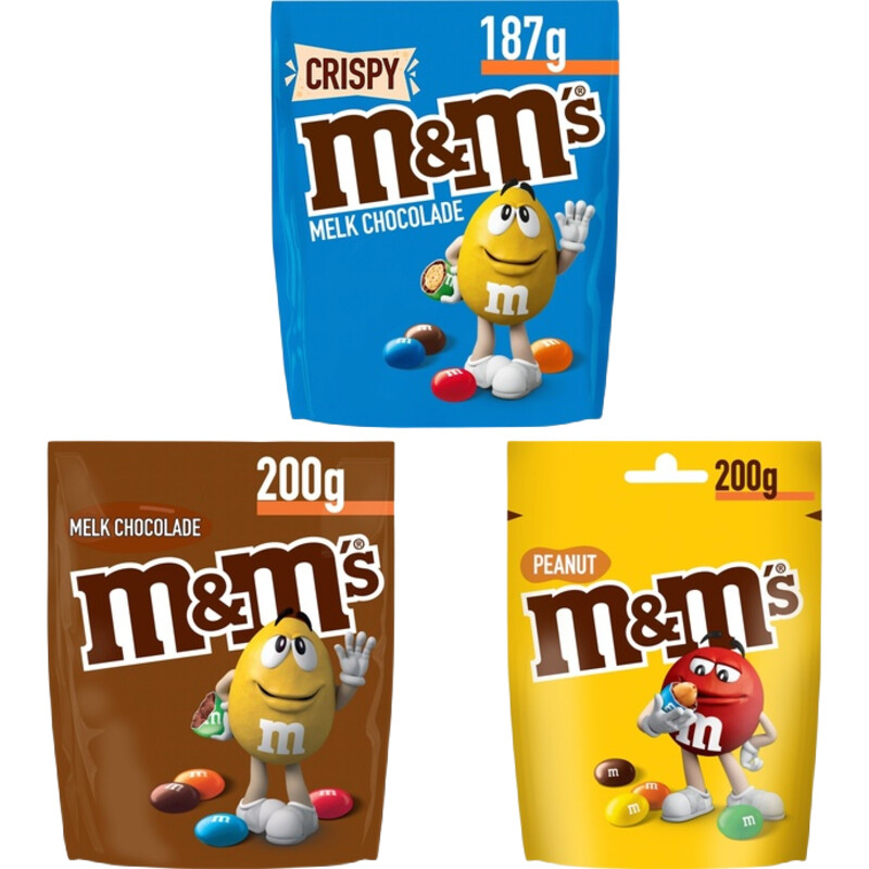 Een afbeelding van M&M'S Chocolade snoepjes mix pakket