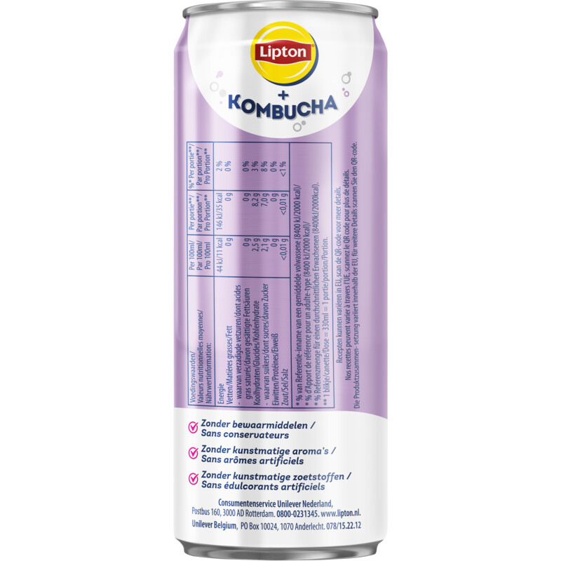 Lipton Ice tea kombucha raspberry flavour bestellen | Albert Heijn