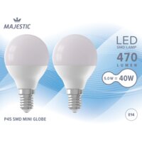 Een afbeelding van Majestic Led kogel mat E14 40W