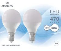 Majestic Led kogel mat E14 40W