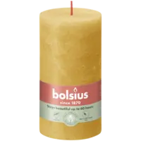 Bolsius Rustieke kaars okergeel 13cm