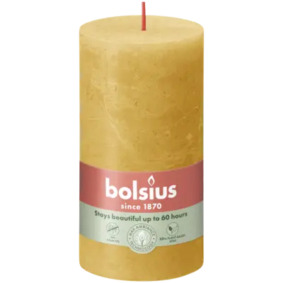 pdp-image-Bolsius Rustieke kaars okergeel 13cm