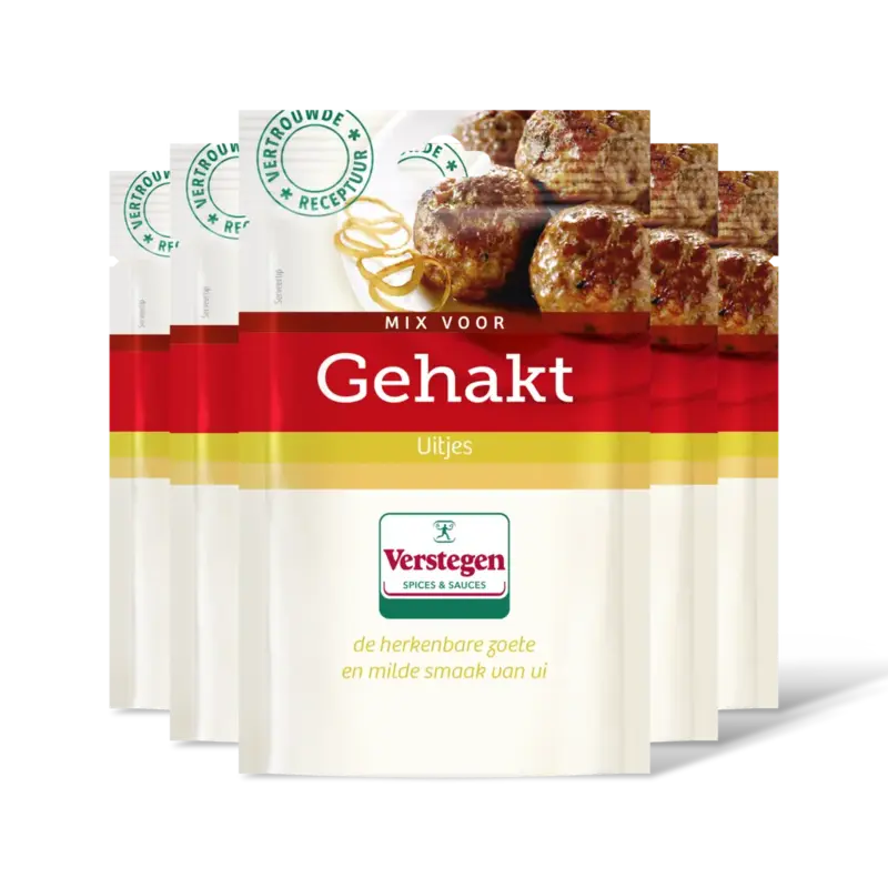 Kruidenmix voor gehakt met uitjes 5-pack