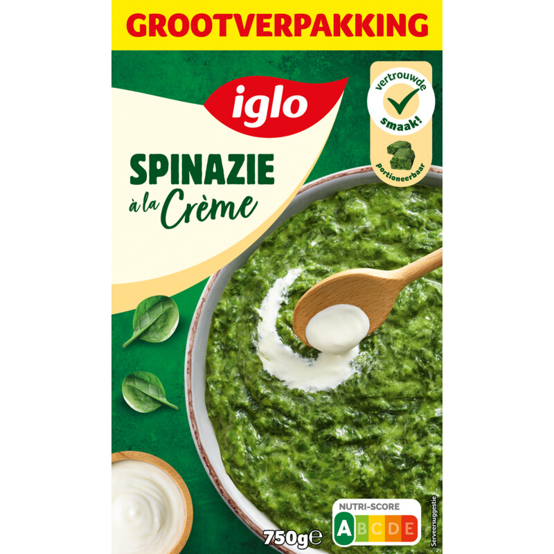Een afbeelding van Iglo Spinazie à la crème