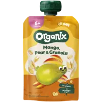 Organix Knijpfruit mango, pear & granola 6m+