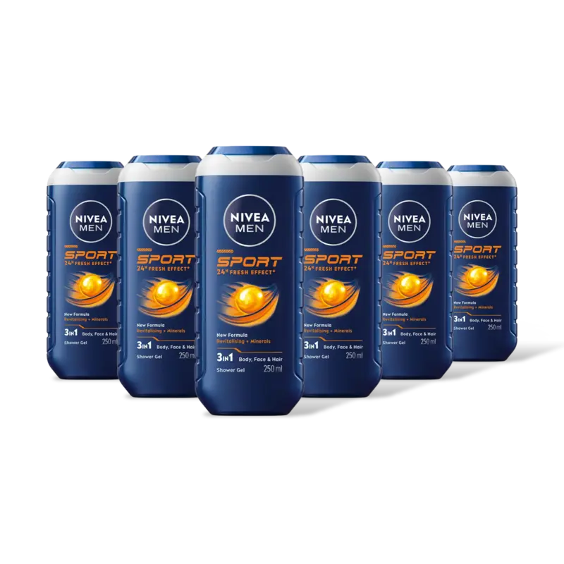 NIVEA Men sport fresh effect shower gel 6-pack
