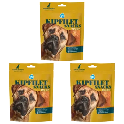 pdp-image-AH Kipfiletsnack voor grote honden 3-pack