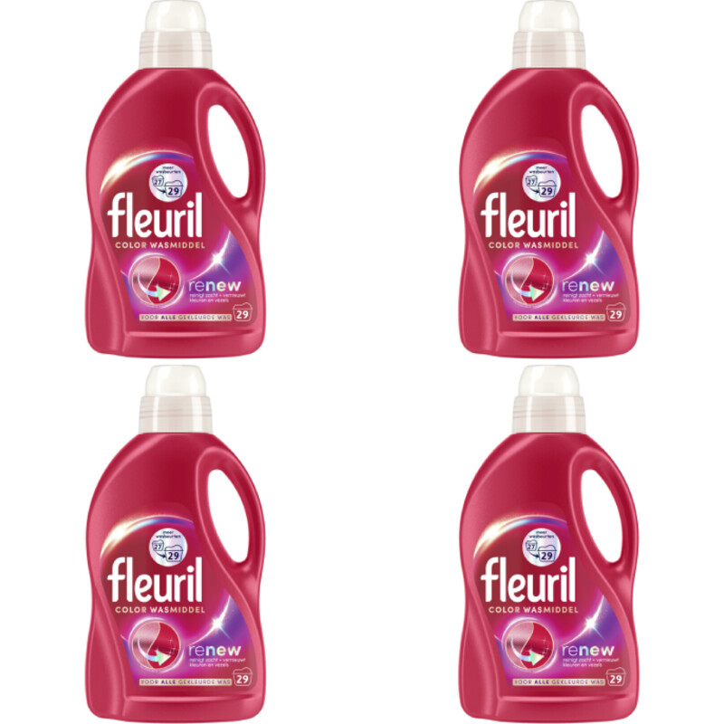 Een afbeelding van Fleuril Renew color & fiber vloeibaar 4-pack