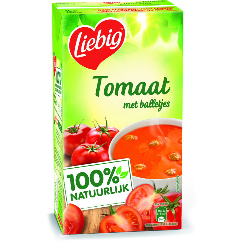 Een afbeelding van Liebig Tomatensoep met balletjes bel