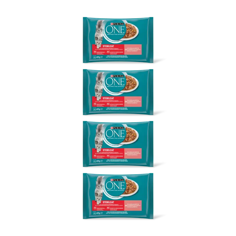 Sterilcat met zalm en wortels 4-pack