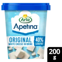 Apetina Witte kaasblokjes in brine light