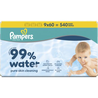 pdp-image-Pampers 99% water baby wipes 9-pack