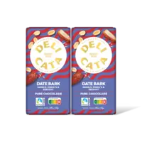 Delicata Reep date bark pure chocolade 2-pack