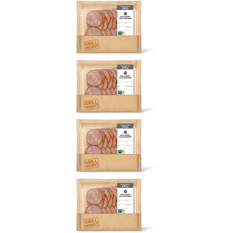 AH Grillworst kaas mosterd 4-pack