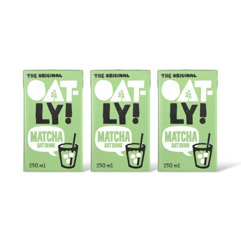 Oatly! Matcha oat drink 3-pack