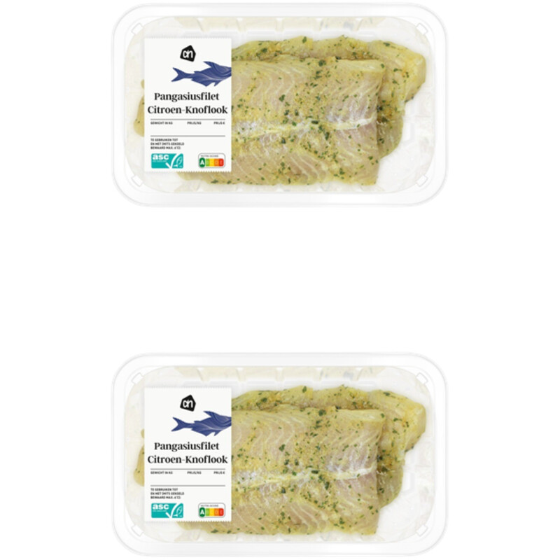 Een afbeelding van AH Pangasiusfilet knoflook-citroen 2-pack