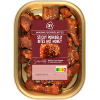 Een afbeelding van AH Sticky porkbelly bites hot honey