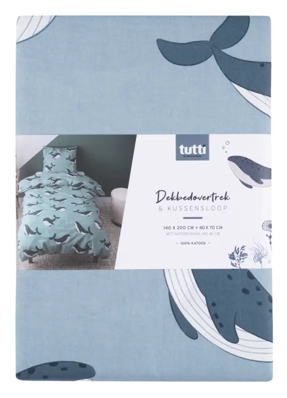 Walvis dekbedset 1-persoons