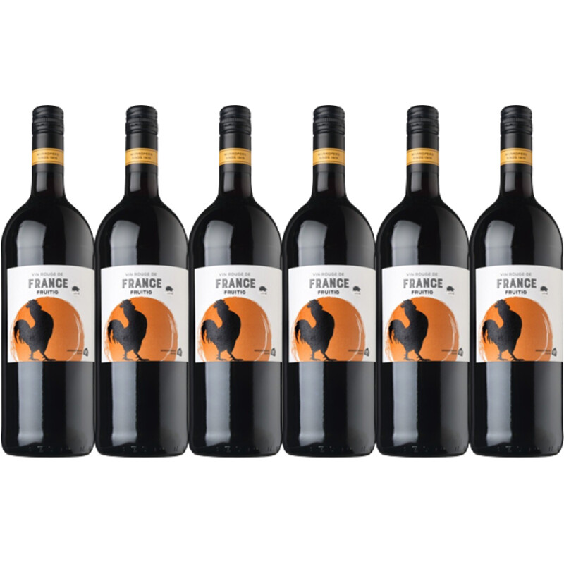 Een afbeelding van AH Fruitige Franse huiswijn rood 6-pack