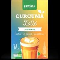 Een afbeelding van Purasana Curcuma latté oploskoffie